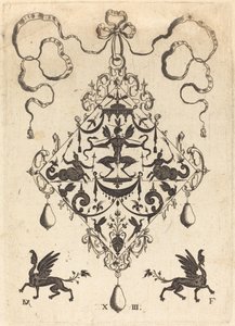 Grand Pendentif, Créature Fantastique Ailée Tenant Deux Serpents - Daniel Mignot