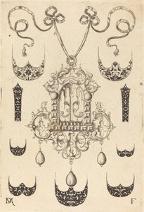 Pendentif entouré de sept boucliers et deux bandes ornementales - Daniel Mignot
