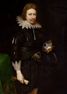 Détail du portrait de William Cavendish, 1624 - Daniel Mytens