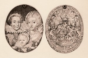 Frédéric de Bohême, Élisabeth Stuart, et leur fils, Frédéric Henri, 1621, 1904 - Daniel Mytens