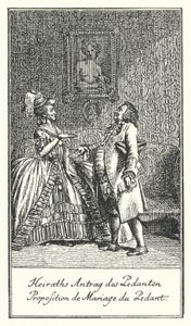 Proposition de mariage du pédant - Daniel Nikolaus (after) Chodowiecki