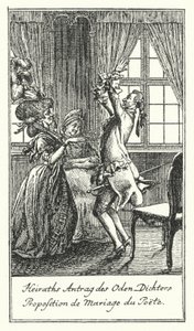 Proposition de mariage du poète - Daniel Nikolaus (after) Chodowiecki