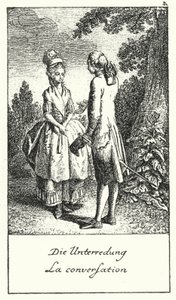 La Conversation (gravure) - Daniel Nikolaus (after) Chodowiecki