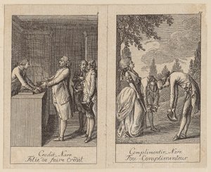Feuilles 9 et 10 du *Centifolium Stultorum*, « Folies » - Daniel Nikolaus Chodowiecki