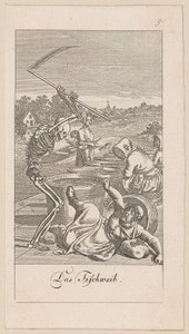 Marchande de poisson, planche 5 de la série « La danse macabre » - Daniel Nikolaus Chodowiecki