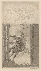 Lenore, page 3 du premier numéro des « Poèmes de Gottfried August Bürger » - Daniel Nikolaus Chodowiecki
