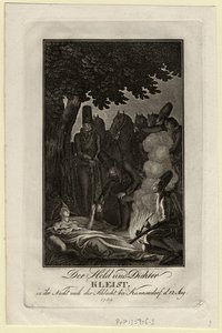 Le poète Ewald von Kleist à la bataille de Kunersdorf, le 12 août 1759, vers 1759 - Daniel Nikolaus Chodowiecki