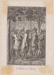 Scarron à la fenêtre. Récit de Kretschmann - Daniel Nikolaus Chodowiecki