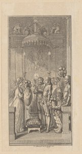 Gravure sur cuivre illustrant le roman chevaleresque « Palmerin d