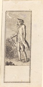 Jeune homme avec canne - Daniel Nikolaus Chodowiecki