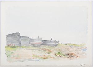 Barques de pêche, Holy Island, 1895