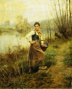 Fille de la campagne - Daniel Ridgway Knight