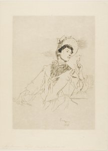 Femme fumant une cigarette