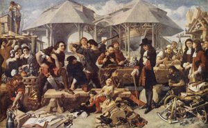 Pierre le Grand au chantier naval de Deptford, Londres - Daniel after Maclise