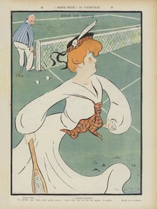 Marthe Regnier, actrice française. Illustration pour Le Rire - Daniel de Losques