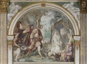 Saint Hugues rencontrant Ruggero di Calabria, 1629 - Daniele Crespi