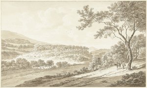 Vue de Palestrina depuis la Villa Adriana