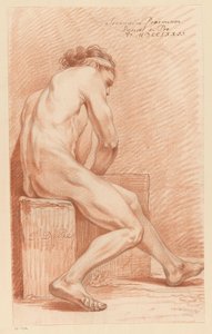 Homme nu assis, vu de côté (2e prix 1772)