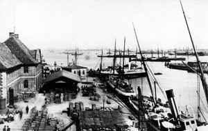 Port de Copenhague, vers 1880