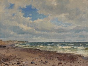 Une plage avec des dunes sur la côte ouest du Jutland