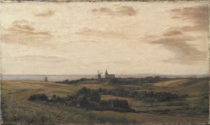 Vue vers Assens à Funen. Au loin la côte du Schleswig - Dankvart Dreyer