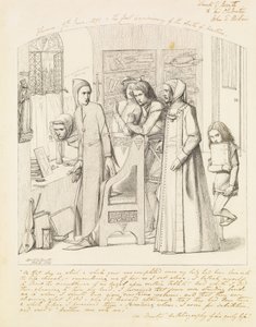 Dante dessinant un ange le premier anniversaire de la mort de Béatrice, 1848-49 - Dante Gabriel Charles Rossetti