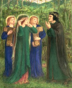 Dante rencontrant Béatrice - Dante Gabriel Charles Rossetti