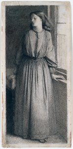 Elizabeth Siddal à la fenêtre - Dante Gabriel Charles Rossetti