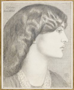 Mme William Morris, 1860 - Dante Gabriel Charles Rossetti
