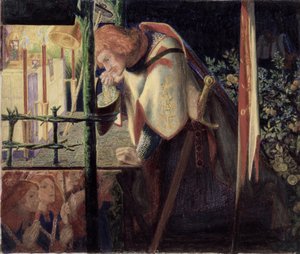 Sir Galahad à la chapelle en ruine, 1859 - Dante Gabriel Charles Rossetti
