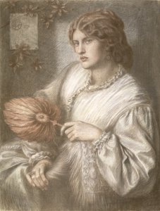 Femme avec un Éventail, 1870 - Dante Gabriel Charles Rossetti