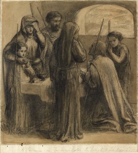 Un Pessah dans la maison de Joseph et Zacharie, vers 1850 - Dante Gabriel Rossetti