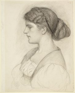 Buste de profil de Fanny Cornforth - Dante Gabriel Rossetti