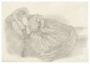 Étude de Fanny Cornforth, endormie sur une chaise longue - Dante Gabriel Rossetti