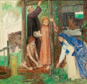 La Pâque dans la Sainte Famille - Dante Gabriel Charles Rossetti