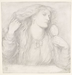 Femme se peignant les cheveux, Fanny Cornforth - Dante Gabriel Rossetti