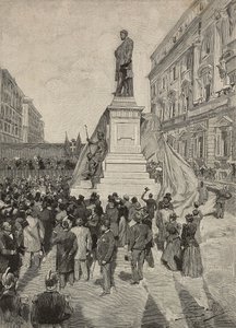Inauguration du monument à Quintino Sella, par Ettore Ferrari, 9 avril