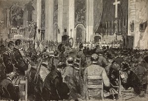 Obsèques pour les morts à Dogali dans l
