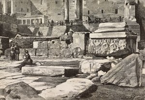 Plates-formes dans le Forum romain, Rome, Italie, gravure d