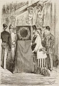 La couronne à Charles Albert exposée sur la colline du Capitole, Rome, Italie, gravure par Dante Paolocci de L