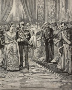 Umberto I et Marguerite de Savoie au concert à l