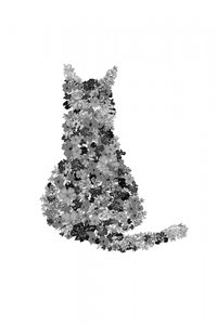 Floral Cat Silhouette - Danushka Abeygoda
