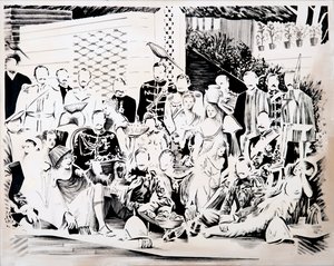 Fête des Dieux, 2017 (huile sur toile) - Darren Coffield