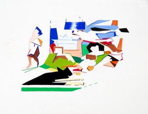 Kennedys (Landscape), 2019 (gouche sur papier) - Darren Coffield