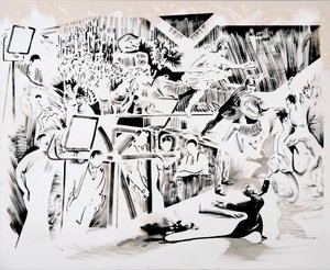 RFK, 2018 (huile sur toile) - Darren Coffield