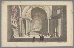 Vestibule et escalier de Saint-Pierre à Rome - Daumont