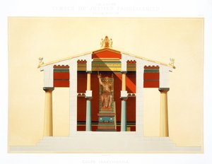 Section transversale du temple de Jupiter à Égine