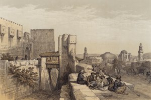 Entrée de la citadelle de Jérusalem - David (after) Roberts