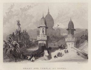 Ghat et Temple à Gokul - David (after) Roberts