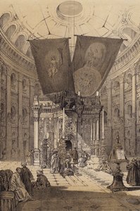 Sanctuaire du Saint-Sépulcre (lithographie en couleur) - David (after) Roberts